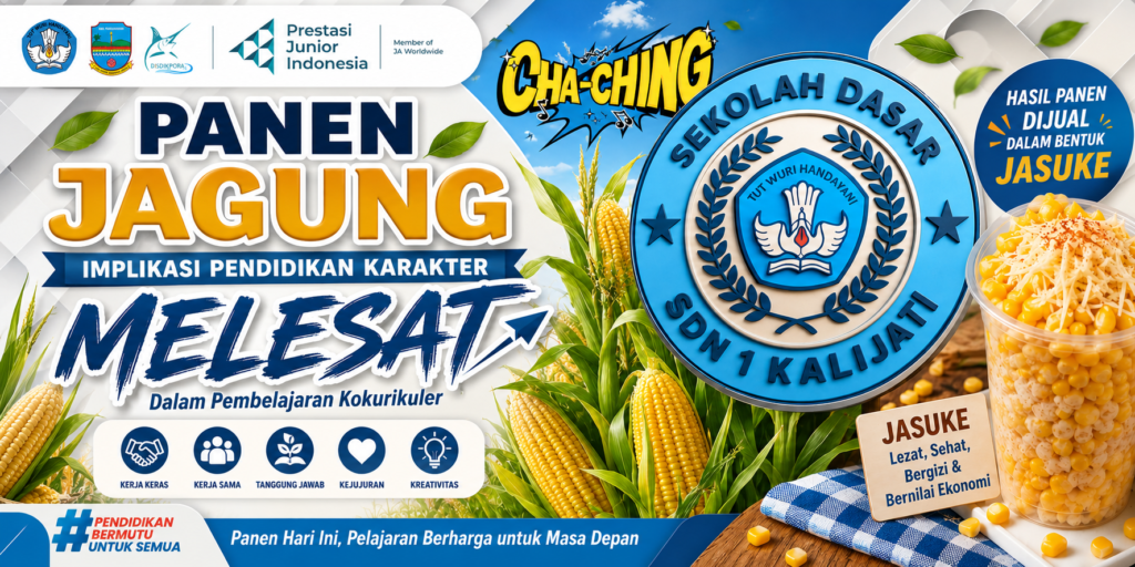 PANEN JAGUNG SEBAGAI IMPLIKASI PENDIDIKAN KARAKTER MELESATDALAM PEMBELAJARAN KOKURIKULER SDN 1 KALIJATI